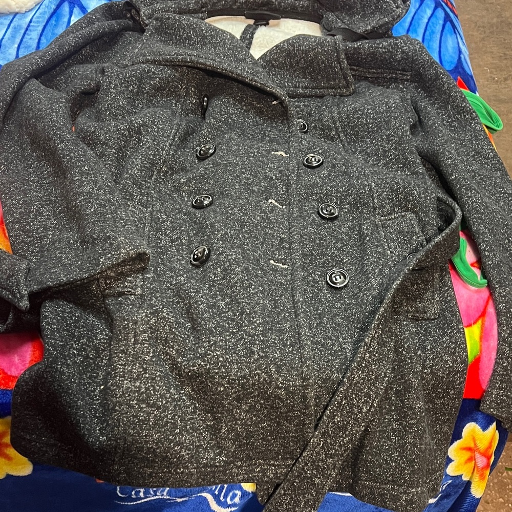 Iz Byer Charcoal Double-Breasted Blazer